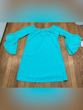 Turquoise Bell Sleeve Dress NWT